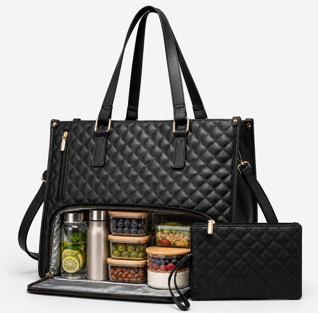 LUXORA™: The Chic Everyday Tote with a Hidden Insulated Lunch Compartment