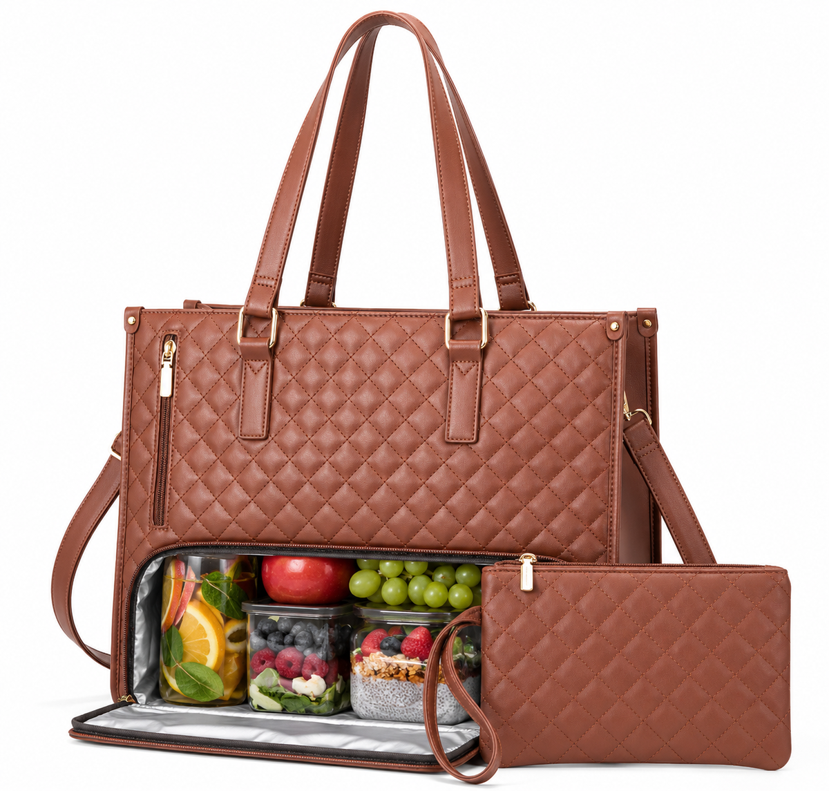 LUXORA™: The Chic Everyday Tote with a Hidden Insulated Lunch Compartment