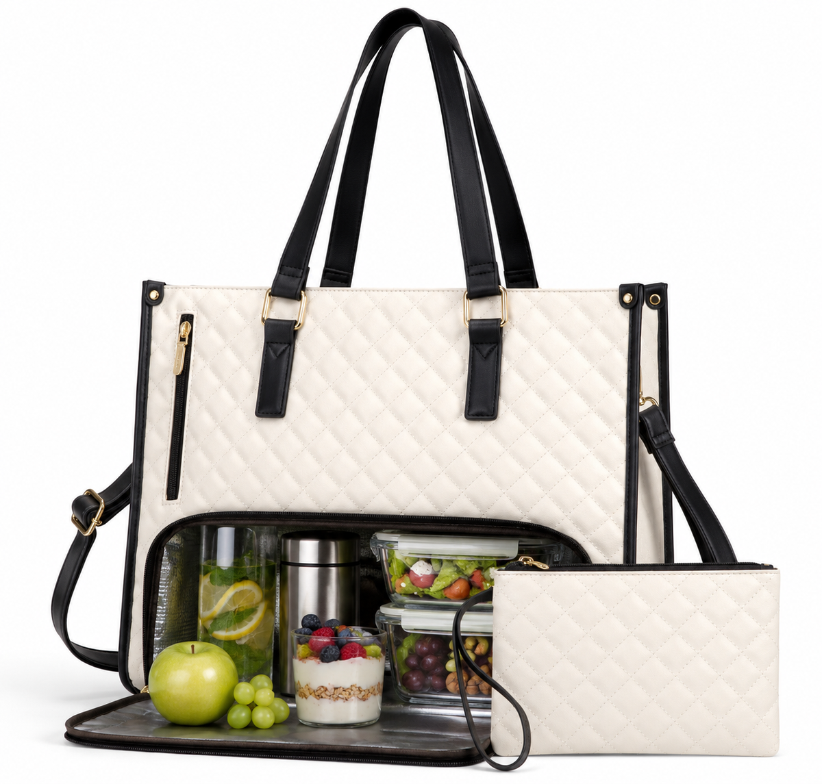 LUXORA™: The Chic Everyday Tote with a Hidden Insulated Lunch Compartment
